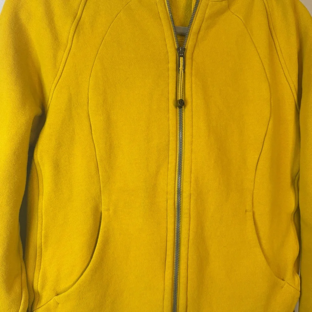Lululemon Scuba Full Zip Yellow Size 10 - Picture 2 of 7